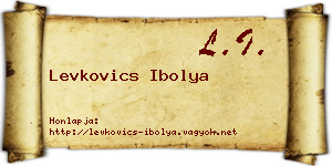 Levkovics Ibolya névjegykártya